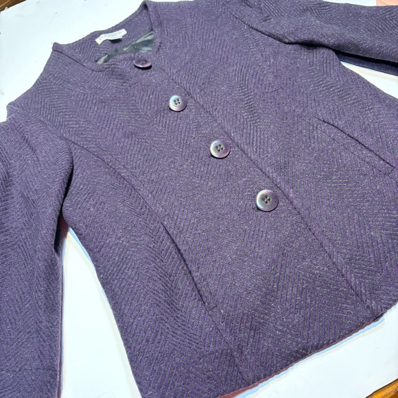 Pendleton Purple Wool Blazer jacket size 12 - Picture 9 of 14